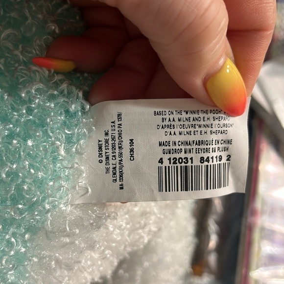 Disney Eeyore Plush Exclusive Aqua Stuffed Animal Rare Winnie the Pooh Tail - Picture 9 of 10